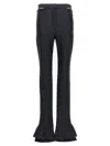 Mugler Flared Stretch Trousers In Black