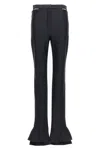 Mugler Flared Stretch Trousers In Black
