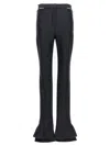 Mugler Flared High-waisted Trousers With Belted Detail