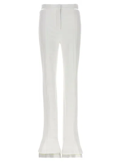 Mugler Cut-out Pants In White