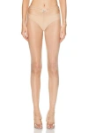 Mugler Cut Out Skinny Leg Pant In Beige
