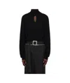 Mugler Black Cut-out Knit Turtleneck In Black