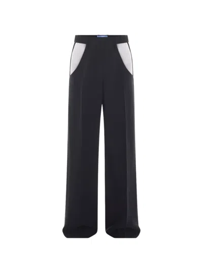 Mugler Cut Out Trousers In Black