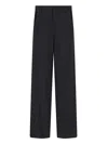 Mugler Pleated-front Straight-leg Trousers In Black