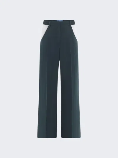 Mugler Cut Out Trousers In Green