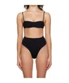 Mugler Decorative-stitching Bikini Top In Black