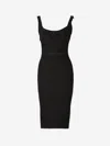 Mugler Denim Buckle Midi Dress