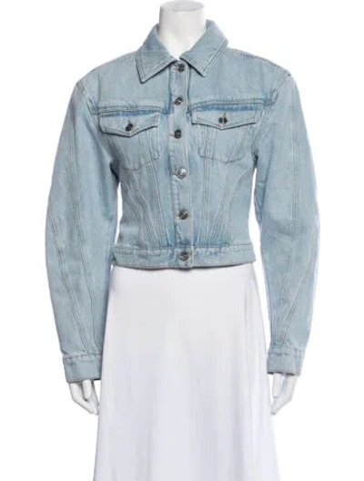 Pre-owned Mugler Denim Jacket In Black/blue