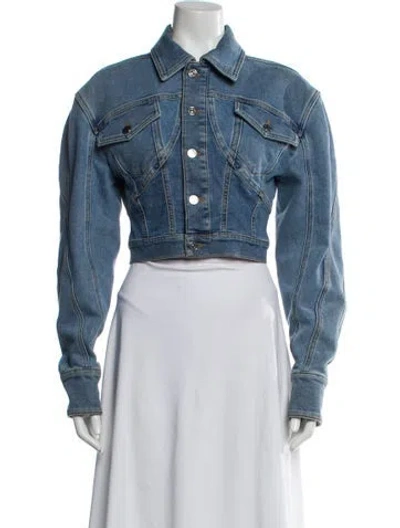 Pre-owned Mugler Denim Jacket In Blue
