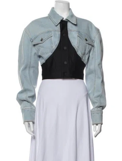 Pre-owned Mugler Denim Jacket In Blue