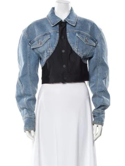 Pre-owned Mugler Denim Jacket In Multi