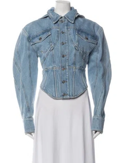 Pre-owned Mugler Denim Jacket W/ Tags In Blue