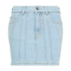 Mugler Denim Mini Skirt In Blue