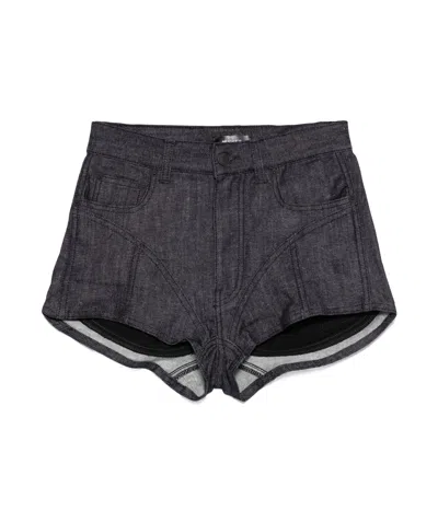 MUGLER MUGLER HIGH-WAIST DENIM SHORTS