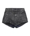 Mugler Straight Patchwork High-rise Shorts In Black