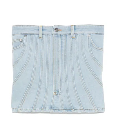 Mugler Crop Top In Black