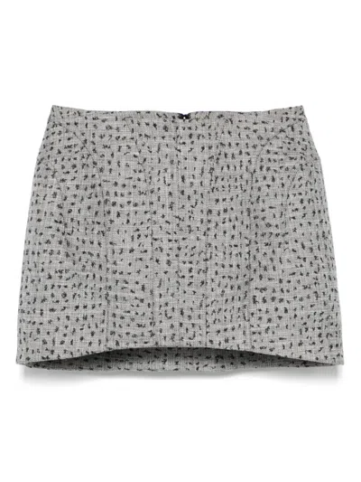 Mugler Dotted Tailored Mini In Grey