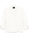 Mugler Double-breasted Blazer In White