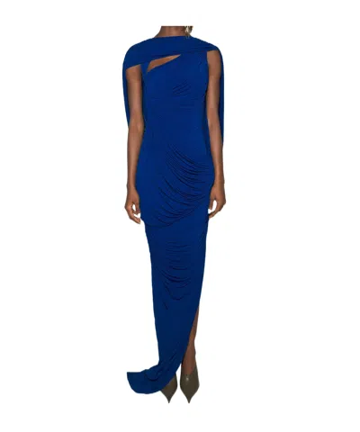 Mugler Draped Backless Gown