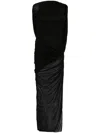 Mugler Draped Backless Gown In Black