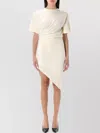 Mugler Pierced Draped T-shirt Dress