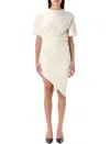 Mugler Tshirt Draped Mini Dress