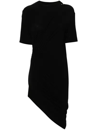 MUGLER DRAPED PIERCED MINI DRESS