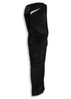 Mugler Draped Sheer Mesh Gown In Black