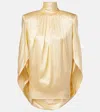 Mugler Structured Top High Neck Pleated Design In Multi
