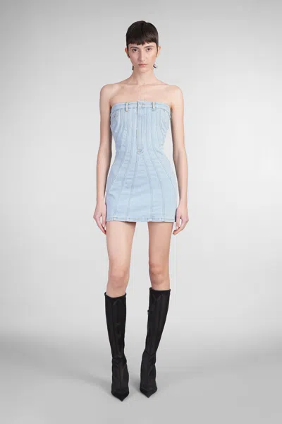 Mugler Dress In Blue