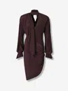 Mugler Dress By In Burgundy