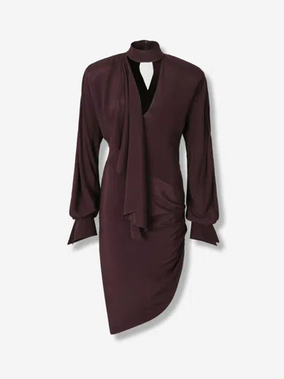 Mugler Dress By In Burgundy