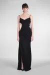 Mugler Illusion Cut-out Gown In Black