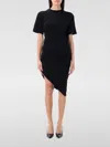 Mugler Vestito Asimmetrico Con Piercing