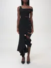 Mugler Gestricktes Bandage Kleid In Schwarz