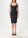 Mugler Corset-style Midi Dress In Blau