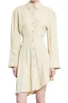 Mugler Woman Beige Dresses In Beige