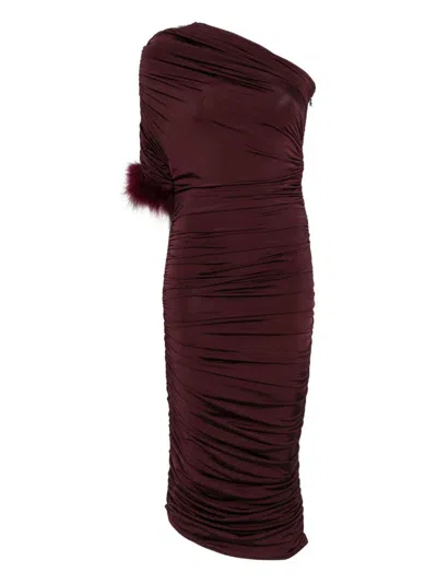 Mugler Dresses In Burgundy