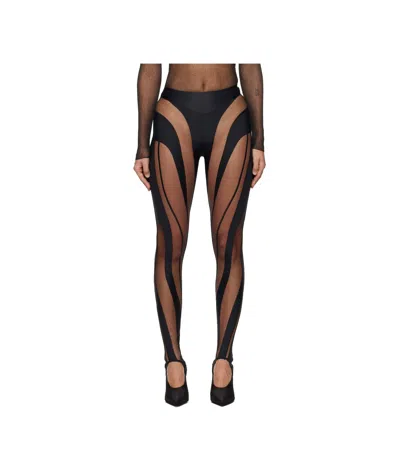 Mugler Eco Sport Leggings In Black