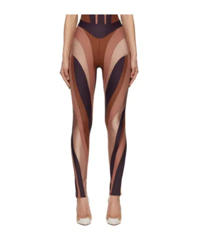Mugler Eco Sport Lycra Leggings In Multi