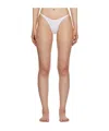 Mugler Elastic Knitted Bikini Swimsuit In White