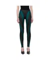 Mugler Elastic Printed Leggings In Black