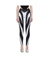 Mugler Spiral Panelled Leggings In Black