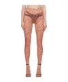 Mugler Elastic Waist Leggings In Pink