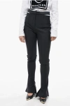 MUGLER ELASTICATED FLARED PANTS WITH CUT OUT DETAIL