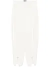 Mugler Pierced Tailored Trousers In White