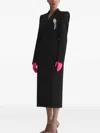 Mugler Embellished Blazer Coat In Black