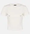 Mugler Woman T-shirt White Size Xs Cotton In White