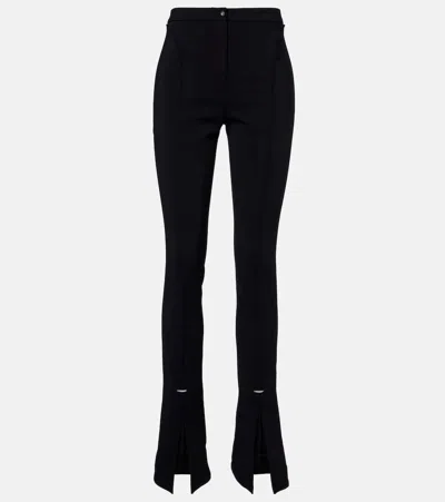 Mugler Embellished Flared Pants In Black
