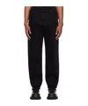 Mugler Embossed Patch Denim Jeans In Black